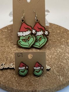 67 Grinch Earrings - Dangle and Post