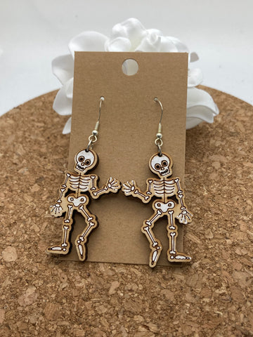 168 Dancing Skelton Earrings