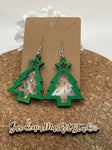 211 Christmas Tree Dangle Earrings