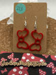 213 Miss Mouse Bow Dangle Earrings