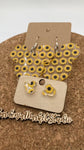 0000 Sunflower Acrylic Mickey Earrings - Dangle & Post - Mommy & Me