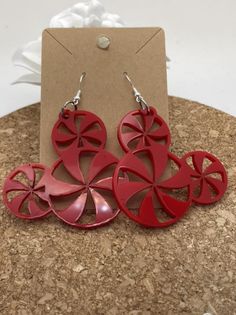 182 Mickey Peppermint Dangle Earrings