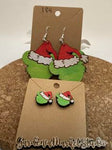 184 Grinch Mouse Dangle or Post Earrings