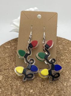 222 Christmas Lights Dangle Earrings