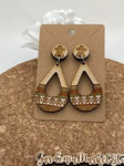 255 Gingerbread Hoop Dangle Earrings