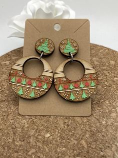 256 Christmas Teee Dangle Earrings