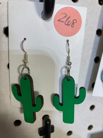 268 Cactus Dangle Earrings