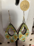 335 Summer Stripe Hoop Dangle Earring