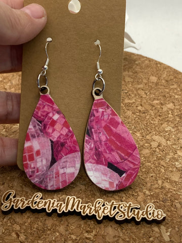 Disco Ball Teardrop Earrings