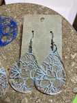 051 052 053 Abstract Floral Dangle Earrings