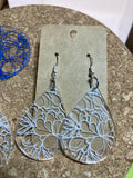 051 052 053 Abstract Floral Dangle Earrings