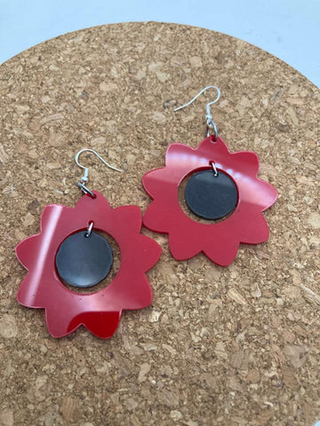 084 Acrylic Flower Earrings