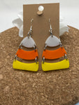 179 Hinged Candy Corn Earrings