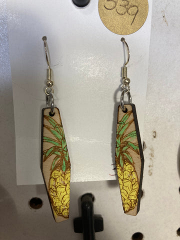 339 Pineapple Bar Dangle Earrings