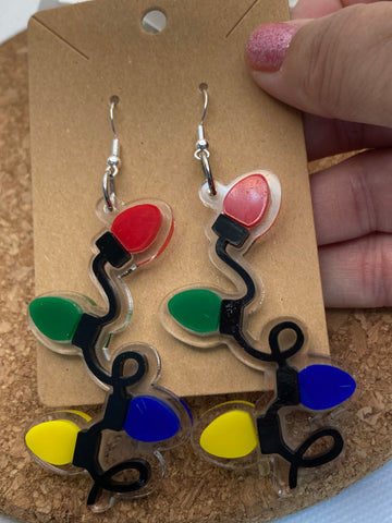 222 Christmas Lights Dangle Earrings