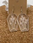 146 Skeleton in Coffin Earrings