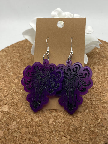 D128 Haunted Mansion Wallpaper Earrings