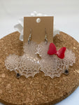 D160 Mouse Spider Web Earrings