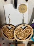 164 Leopard Heart Circle Dangle Earring