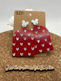 D220 Valentine Mouse Arch Dangle Earrings