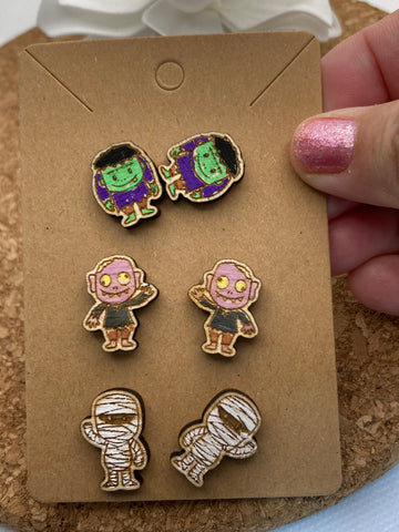 Halloween Monster Trio Earrings