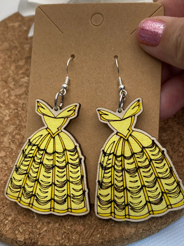 D168 Belle Dress Dangle Earrings