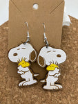 092 Snoopy and Woodstock Dangle Earrings