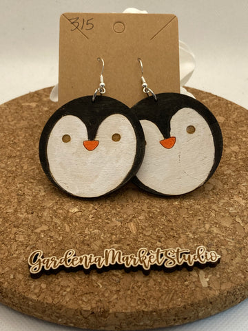 315 Penguin Dangle Earrings