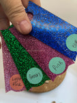 Tumbler Topper Tag - glitter colors