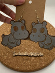 015 Hippo Dangle Earrings