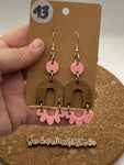 043 Floral Arch Dangle Earrings