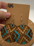 105 Aztec Round Dangle Earrings