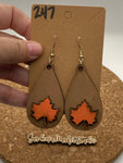 247 Leaf 3D Earrings