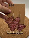 D220 221 Miss Mouse Leopard Bow Dangle Earrings