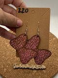 D220 221 Miss Mouse Leopard Bow Dangle Earrings