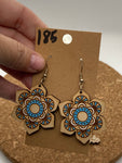 185 Six Petals Dangle Earrings