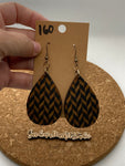 160 Chevron Dangle Teardrop Earrings