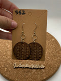 352 St Patricks Clover Knit Dangle Earrings