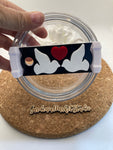 Tumbler Topper Tag - Two Doves