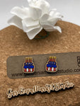 27 Patriotic Cake Stud Earring