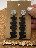 Block Mama Dangle Earrings