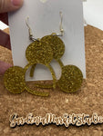 God Glitter Mouse Headband Dangle Earrings