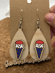 030 Patriotic Ice Cream Dangles Earrings