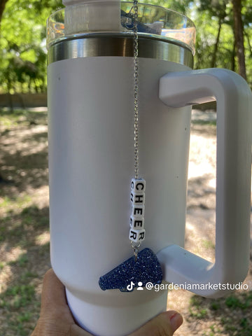 Tumbler Straw Charm - Cheer  Megaphone