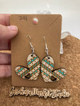 241 Aztec Heart Dangle Earring