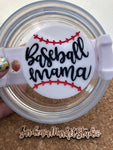 Tumbler Topper Tag - Baseball Mama