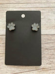 033 Dog Paw Post Wooden Earrings