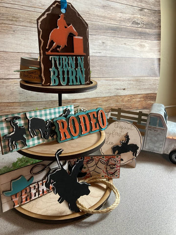 Rodeo Tier Tray,  Cowboy Tier Tray,  Cowgirl Tier Tray