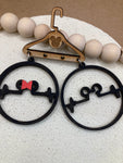 D003 Magical Mouse Heartbeat in the Round Dangle Earrings