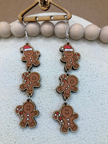 302 - Dangles of Gingerbread Men Earrings